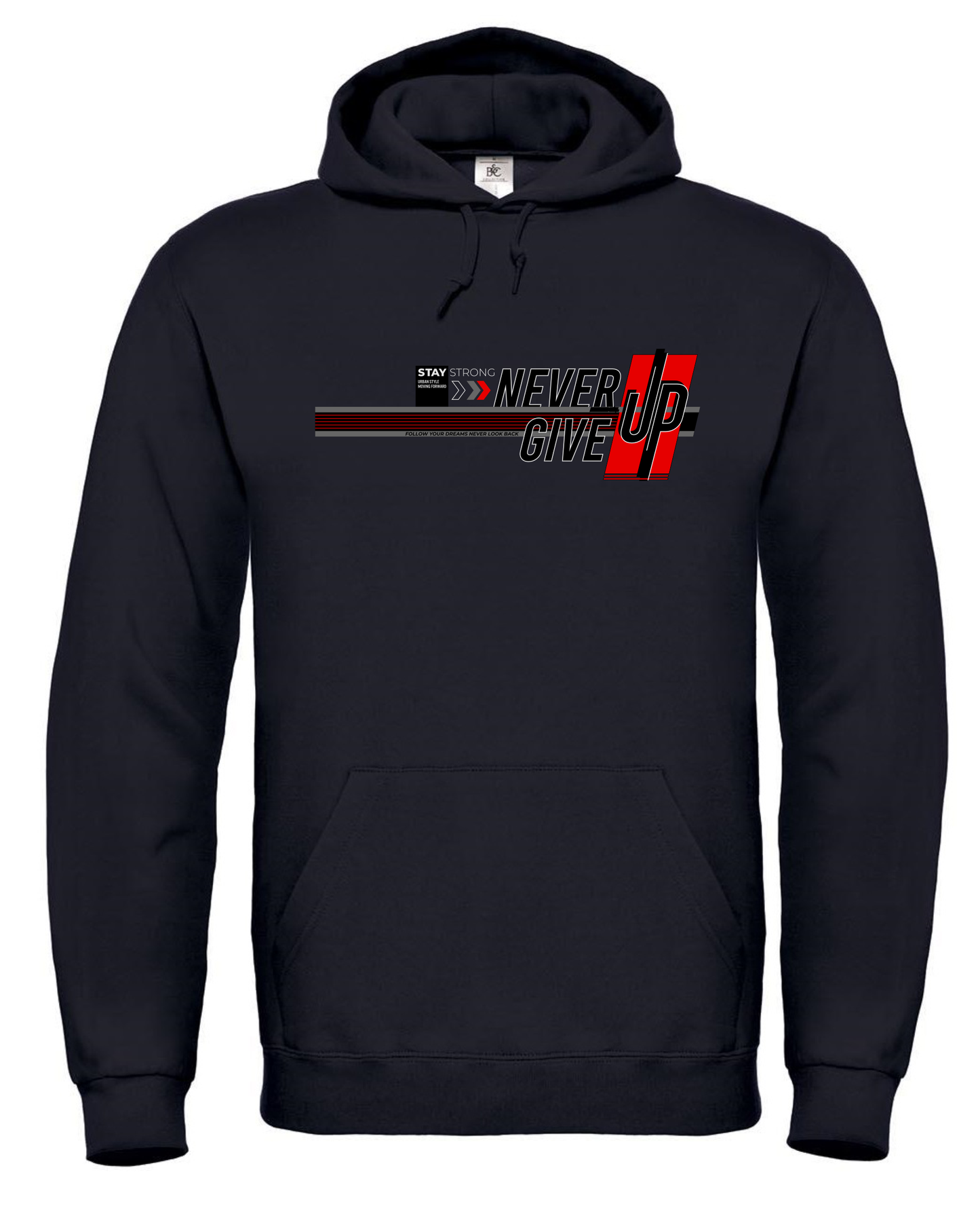 Never give up - Hoodie 4XL