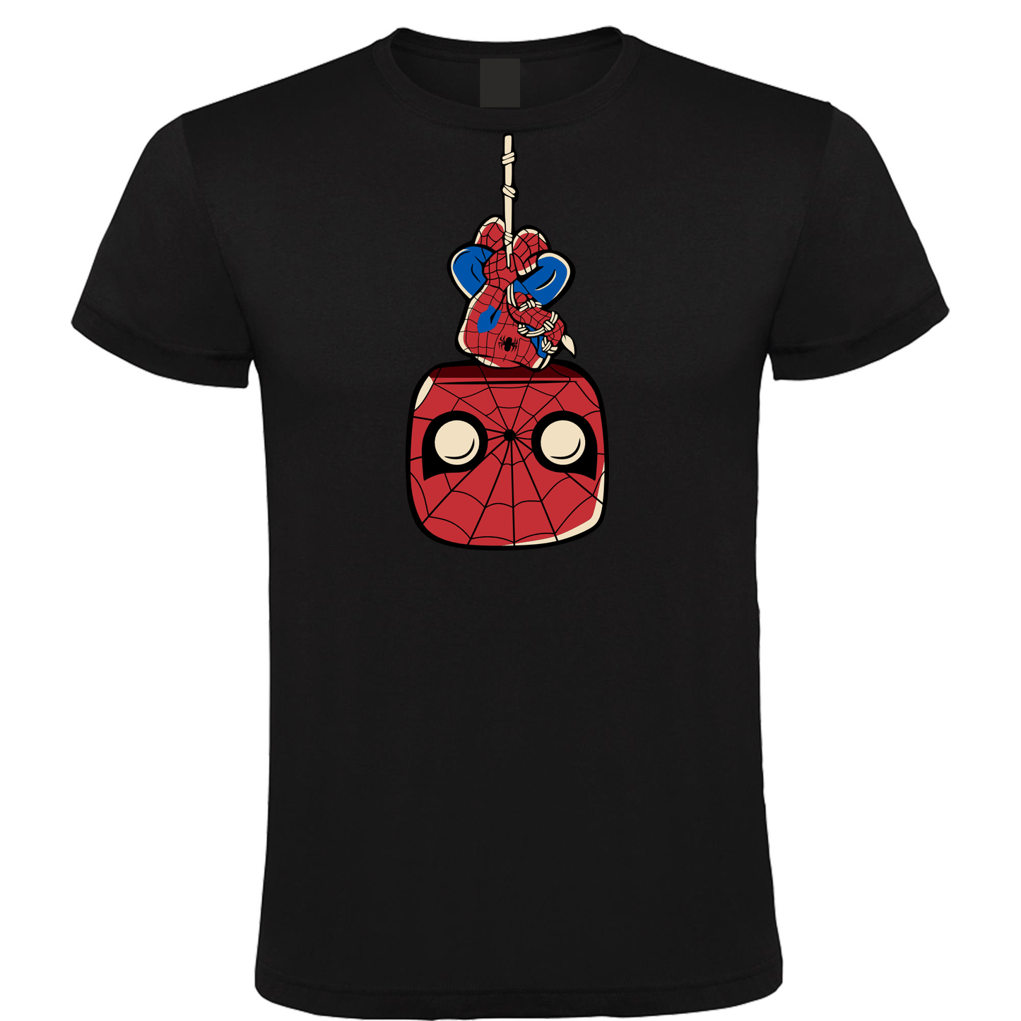 Parodie op Spider-man Hanging