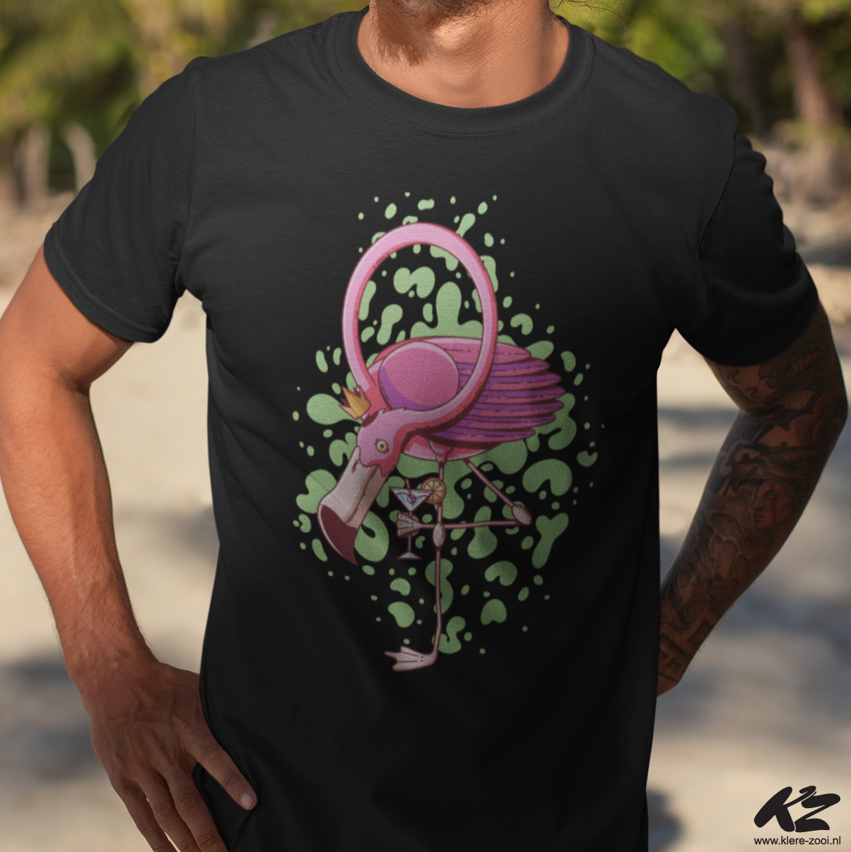 Flamingo met Drankje