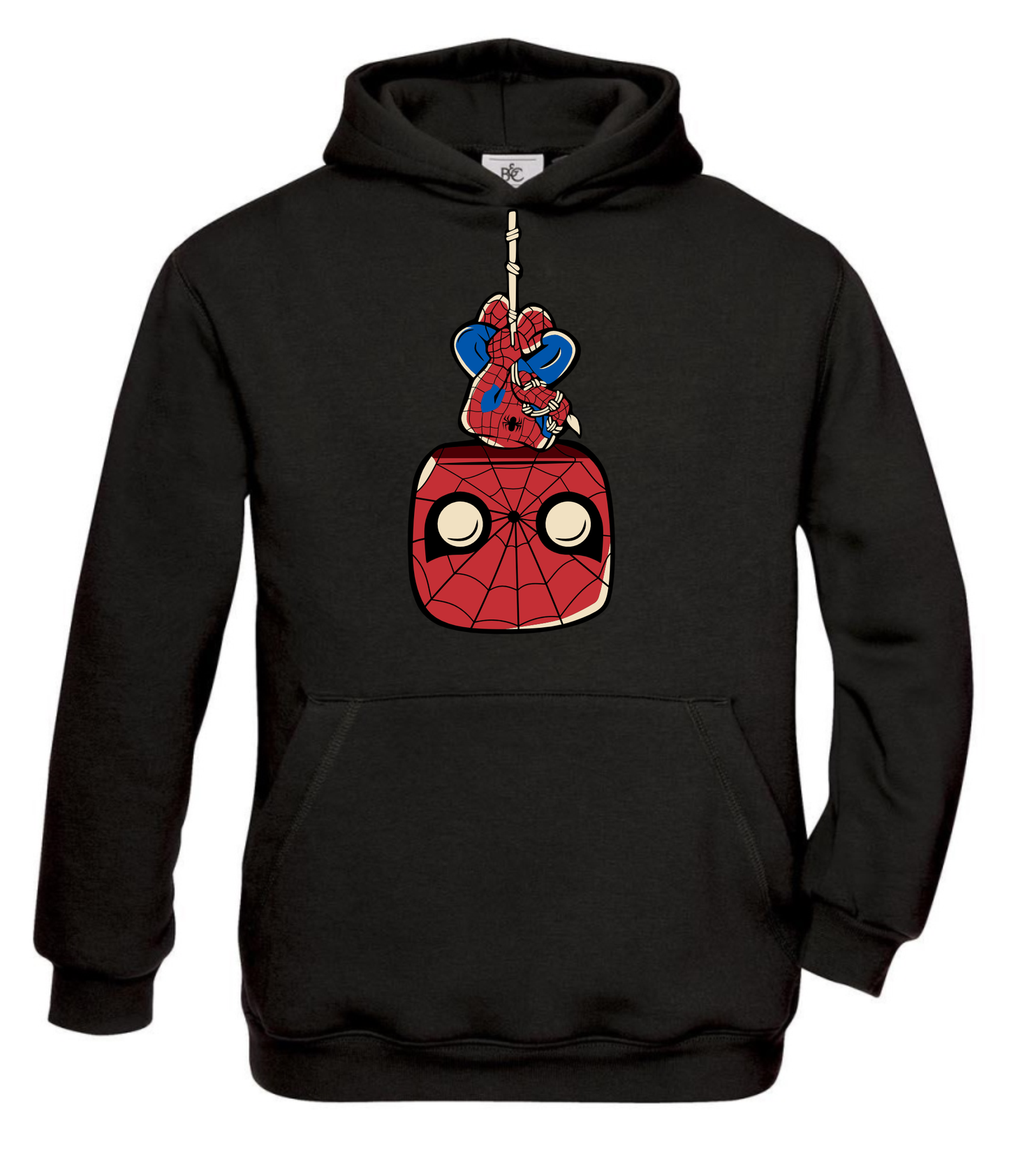 Parodie op Spider-man Hanging