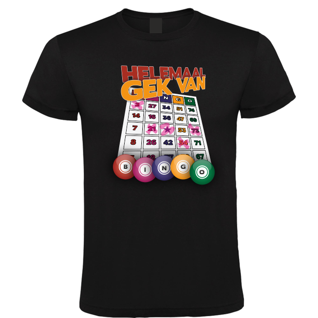 Helemaal Gek Van Bingo! - Heren T-Shirt / S
