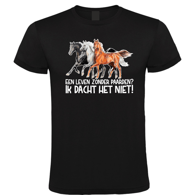 Een Leven Zonder Paarden? - Heren T-Shirt / S