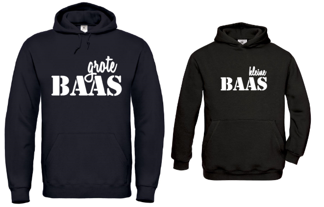 Grote Baas Kleine Baas - 2x Hoodies