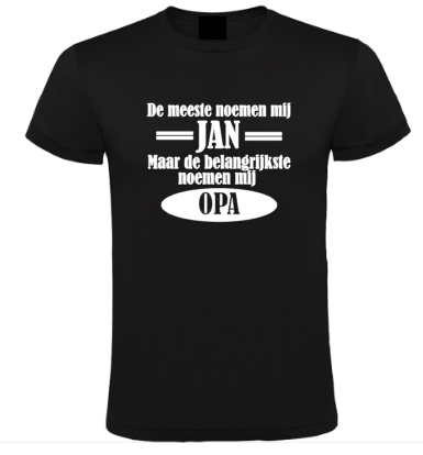 De Belangrijkste Noemen Mij Opa - Heren T-Shirt / S