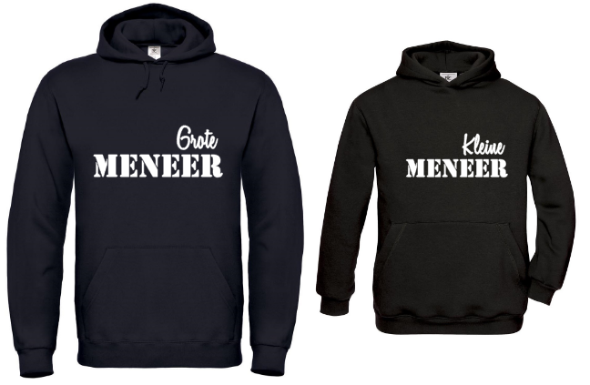 Grote Meneer Kleine Meneer - 2x Hoodies