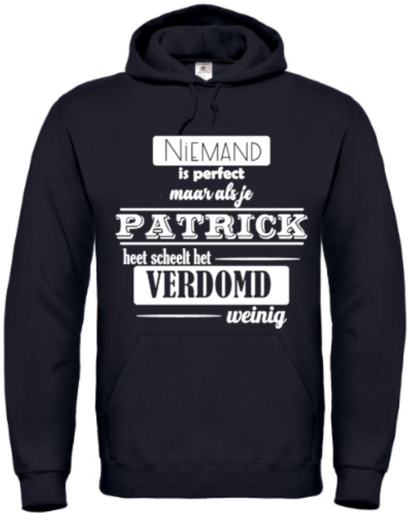 Niemand Is Perfect... (Heren) - Hoodie / S