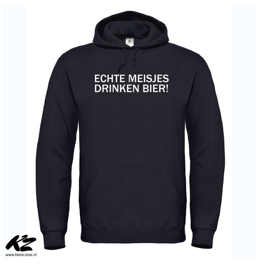 Echte meisjes drinken bier - Hoodie M