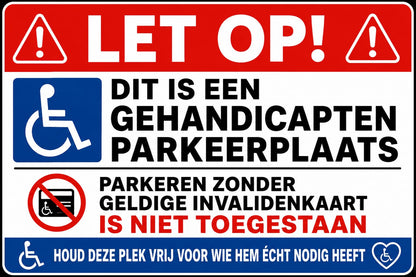Sticker Gehandicapten Parkeerplaats (6 stuks)