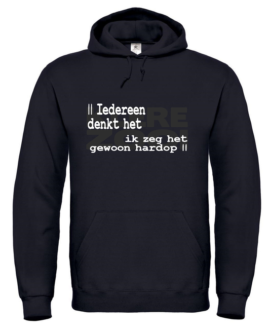 Iedereen Denkt Het - Hoodie / S