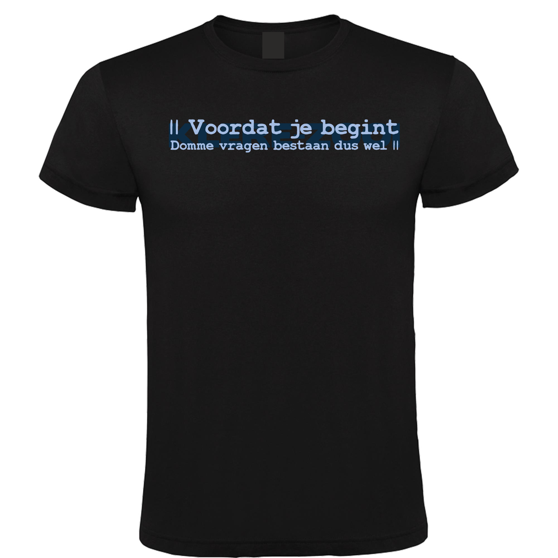 Domme Vragen - Heren T-Shirt / S / Blauw