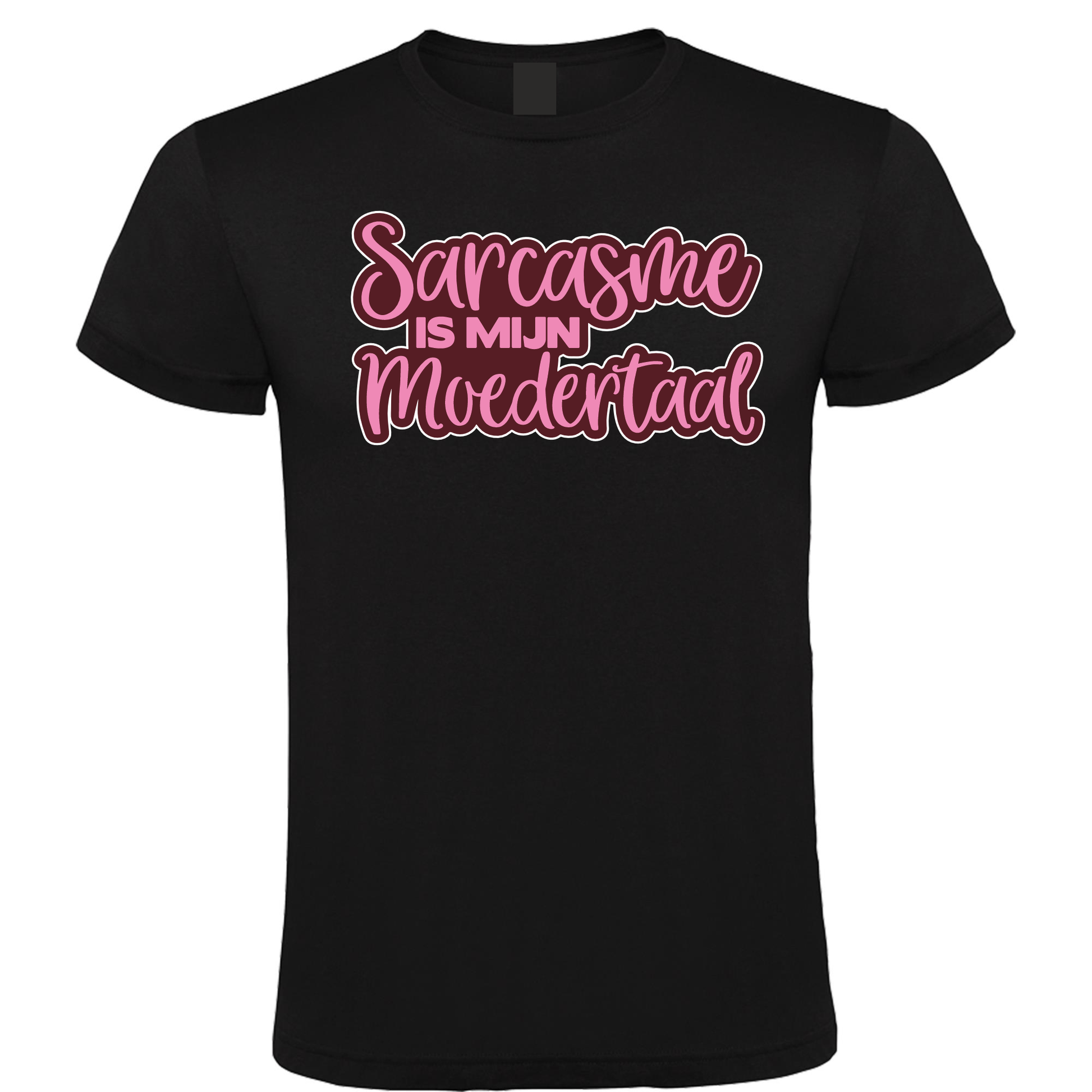 Sarcasme is mijn Moedertaal - Heren T-Shirt / S / Roze