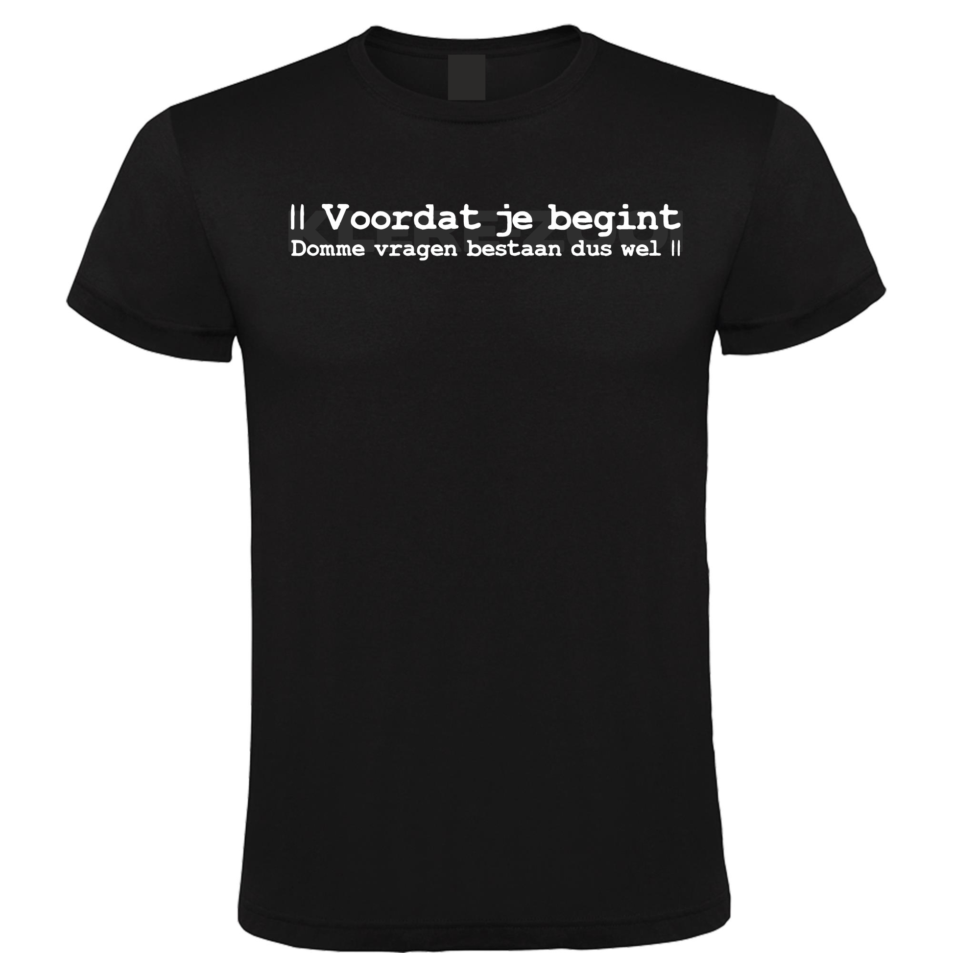Domme Vragen - Heren T-Shirt / S / Wit