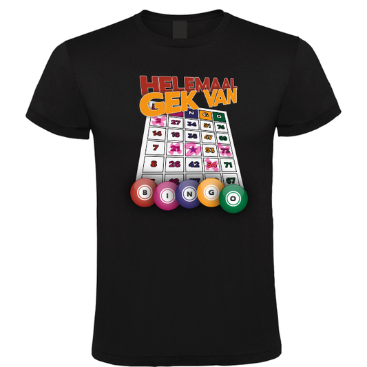 Helemaal Gek Van Bingo! - Heren T-Shirt / S
