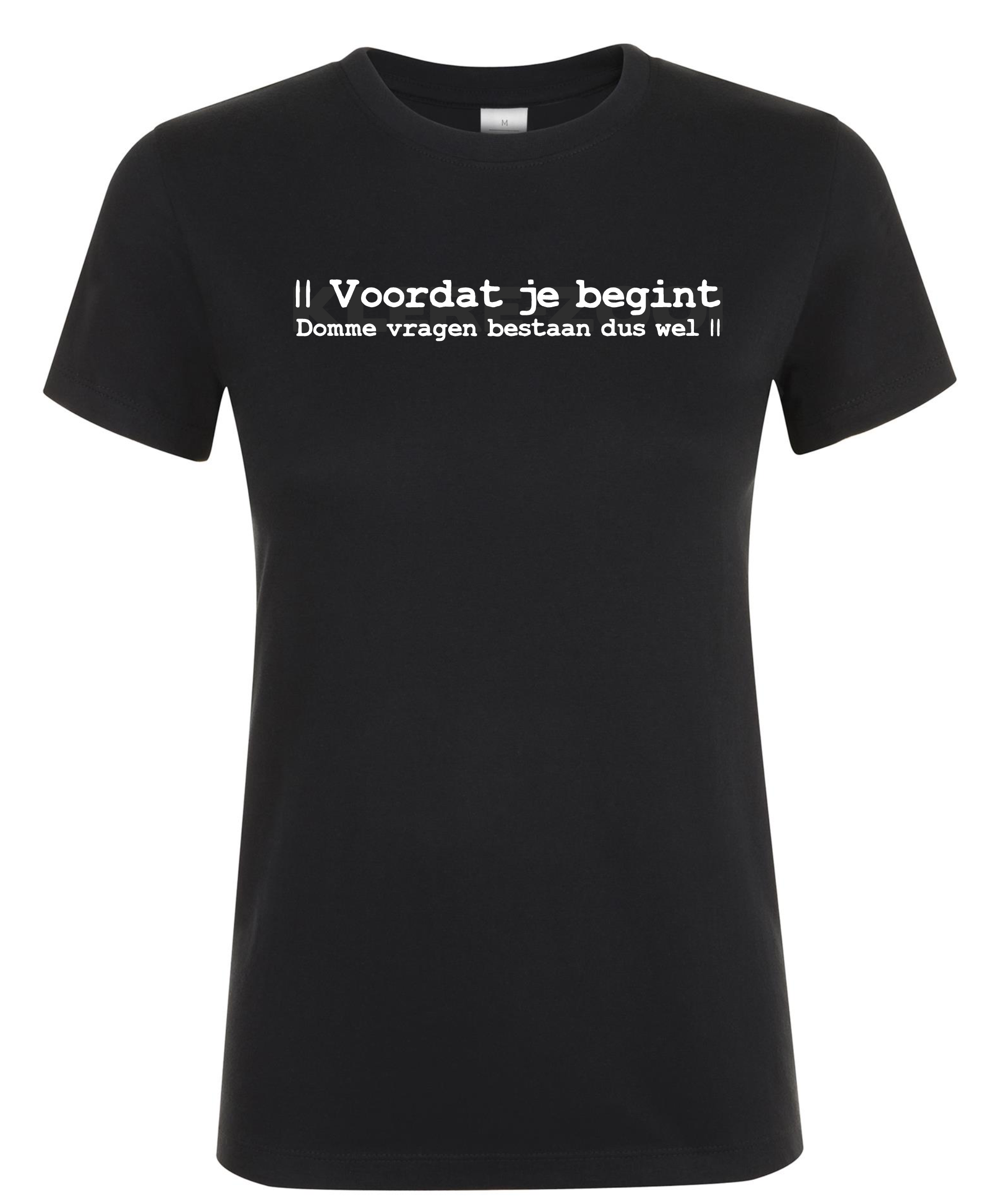 Domme Vragen - Dames T-Shirt / S / Wit