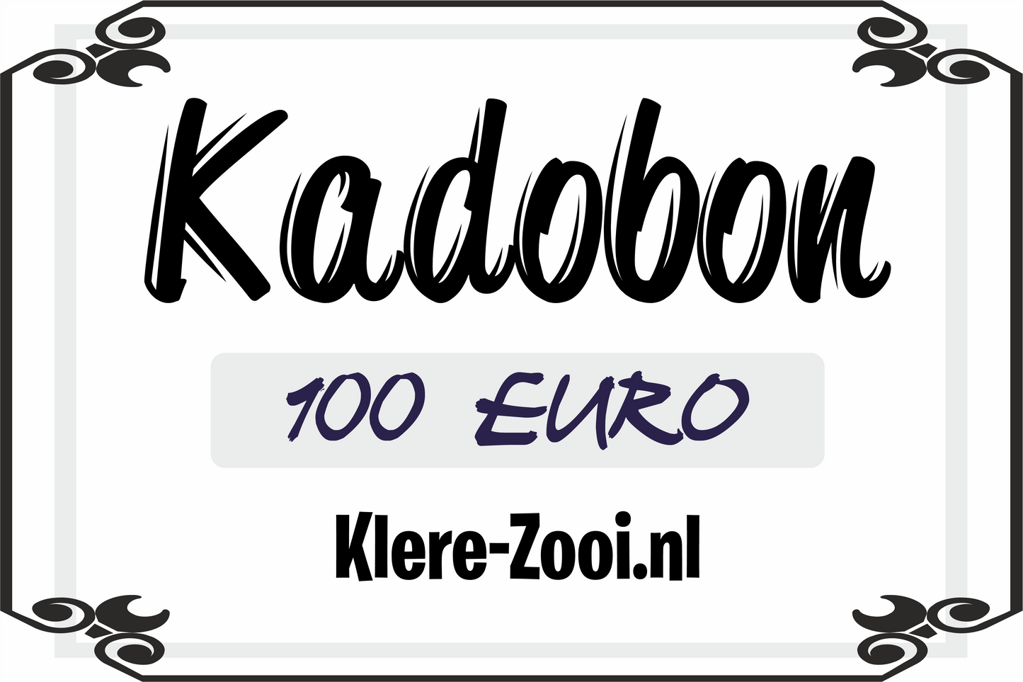 Klere-Zooi.nl Kadobon - € 100,00