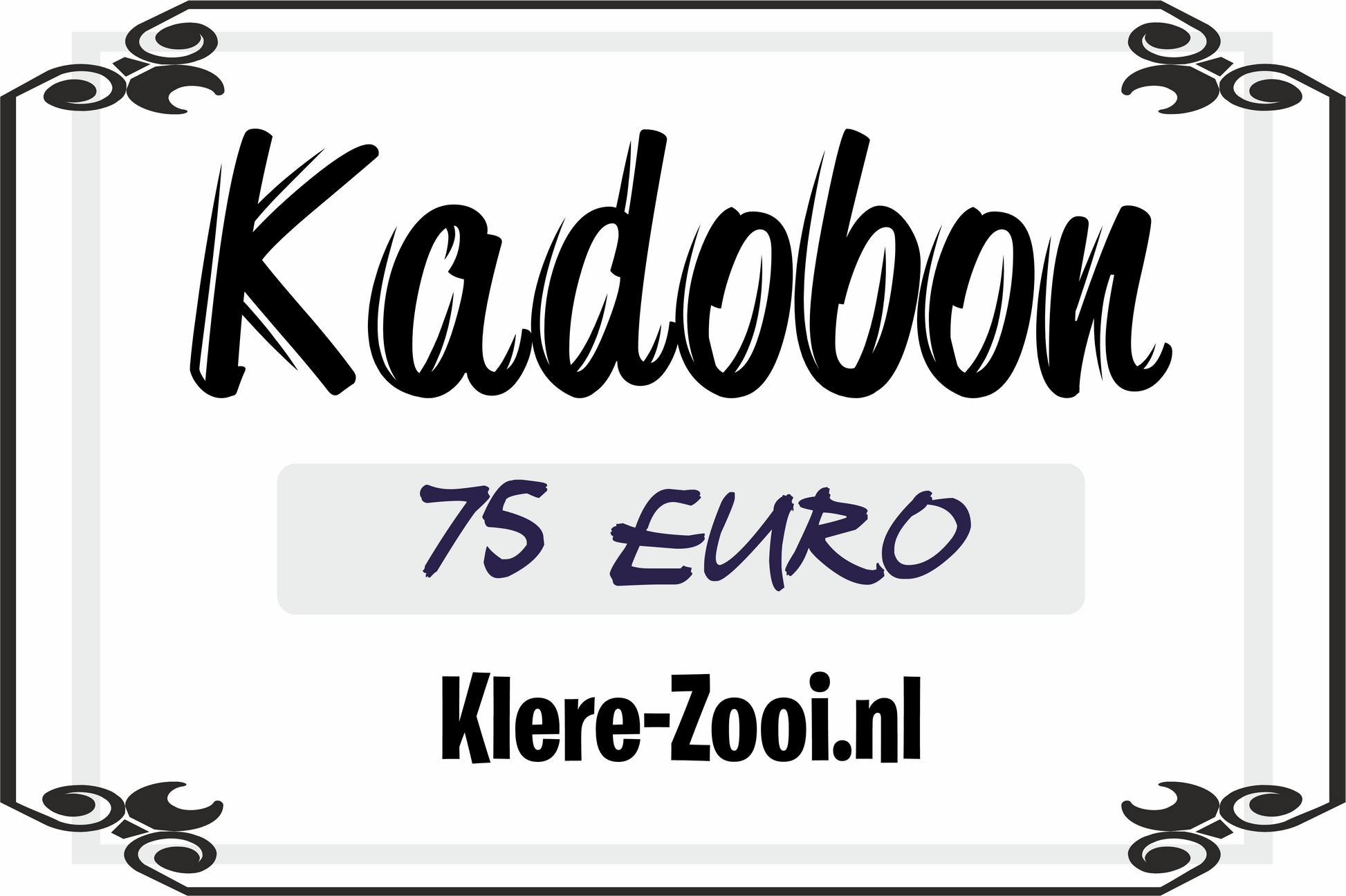 Klere-Zooi.nl Kadobon - € 75,00