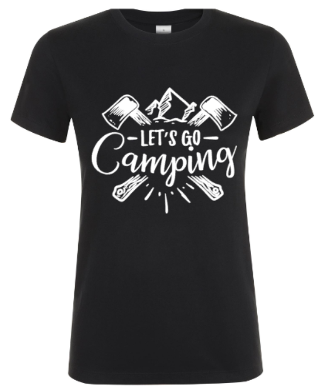 Let’s Go Camping - Dames T-Shirt / S