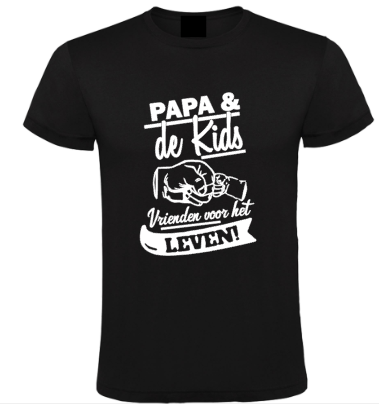 Papa en de Kids - Heren T-Shirt / S