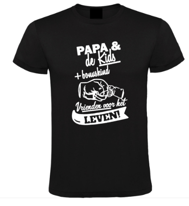 Papa en de Kids + Bonuskind - Heren T-Shirt / S