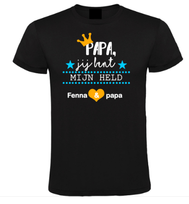 Papa Jij Bent Mijn Held - Heren T-Shirt / S