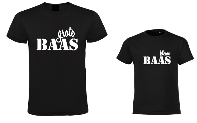 Grote Baas Kleine Baas - 2x T-Shirts