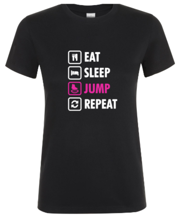 Eat Sleep Jump Repeat - Dames T-Shirt / S